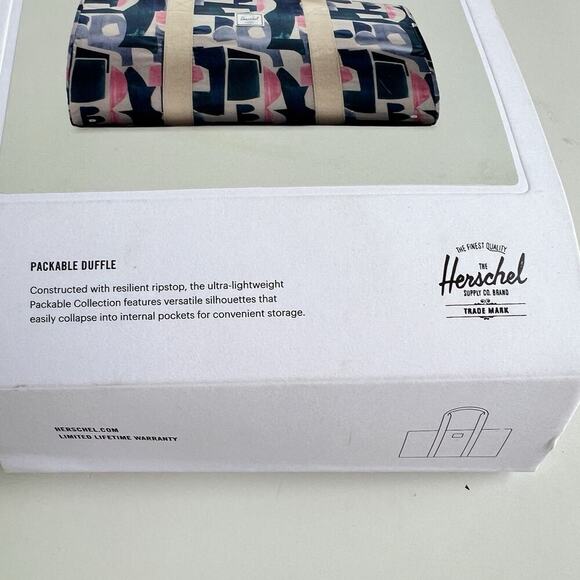 Herschel Supply Foldable Duffel Bag Multicolor 22L Capacity Ripstop Lightweight - Picture 3 of 7